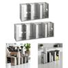 Cup Dispenser Holder Organizer Lid Storage Rack Divider Stainless Steel Space Saving