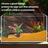 Resin Reptile Hide Cave,Leopard Gecko Cave Hideout Reptiles Habitat Tree Stump Decor Lizard Tank Climbing Ramp Basking Platform Accessories for Gecko