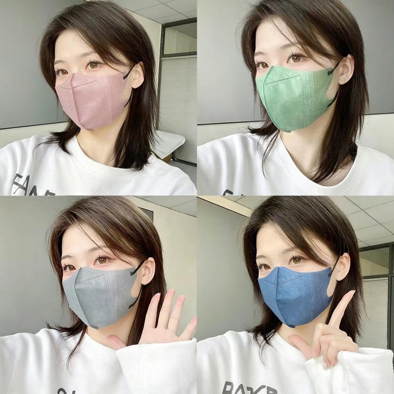 100Pcs 3D Protective Masks Efficient Protection Breathable  Protective Masks Fashionable Face Masks Disposable Masks