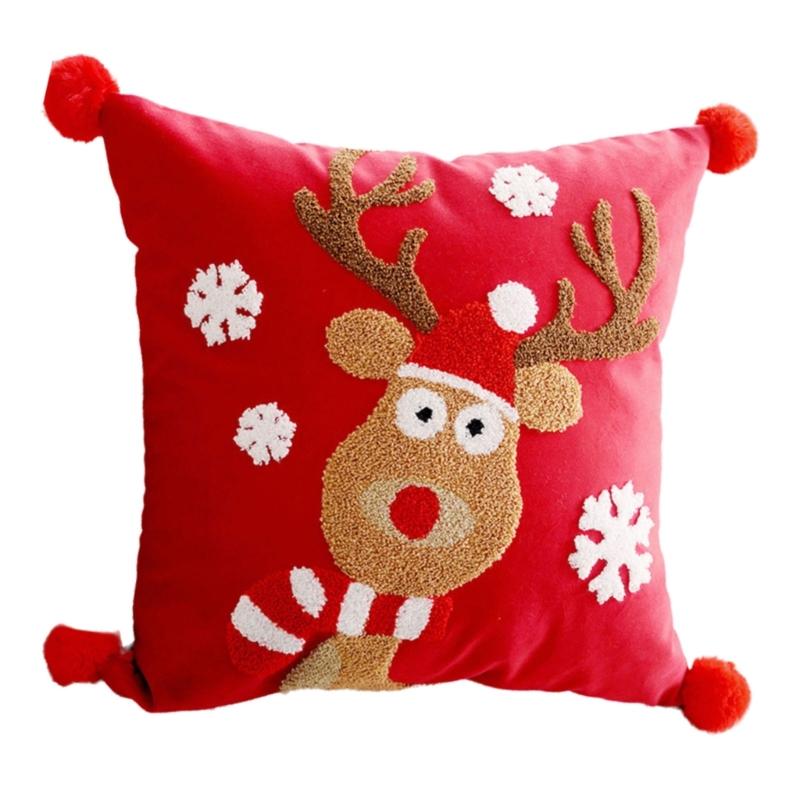 Removable Cushion Cover for Sofa Office Chair Christmas Pillow Sleeve Decorative and Functional Pillowcase for Home Use