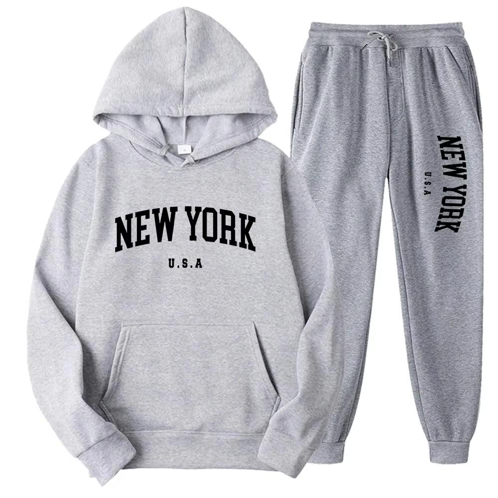 Herren Herbst- und Winter-Amerikanischer Kapuzen-Freizeitanzug