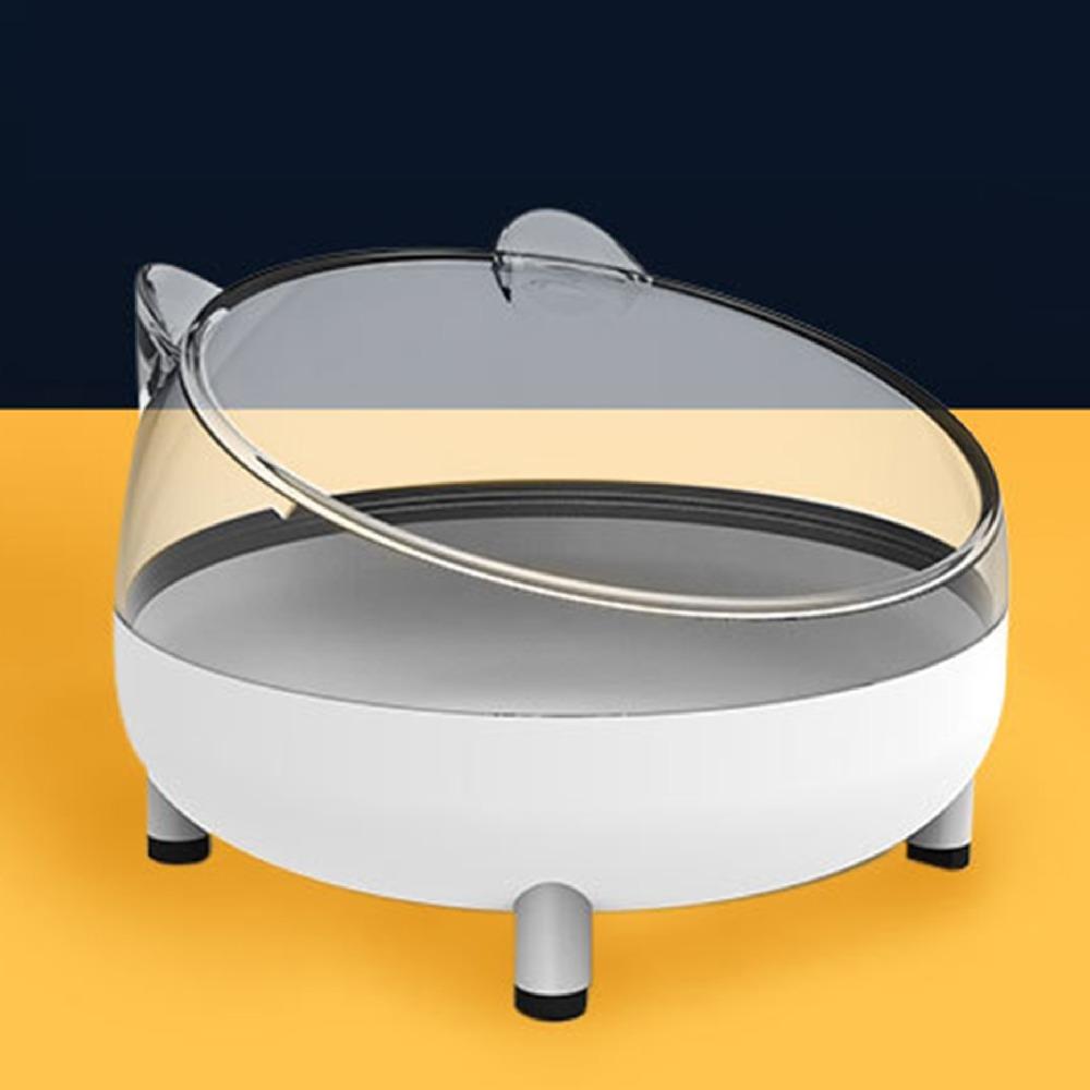 Round Shape Hamster Food Dish Smooth Surface Cat Food Bowl Dog Food Dish  Cage Interior Use