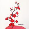 Plum Blossom Branch Longevity God & Goddess Cake Toppers for Birthday Celebration