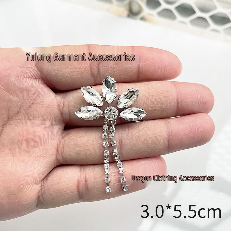 White Rhinestone DIY Hotfix Adhesive Fabric for Crystal Ornaments & Shoe Box Decorations