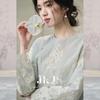 JK&JS Embroidered New Chinese Style Slanted Placket Blouse