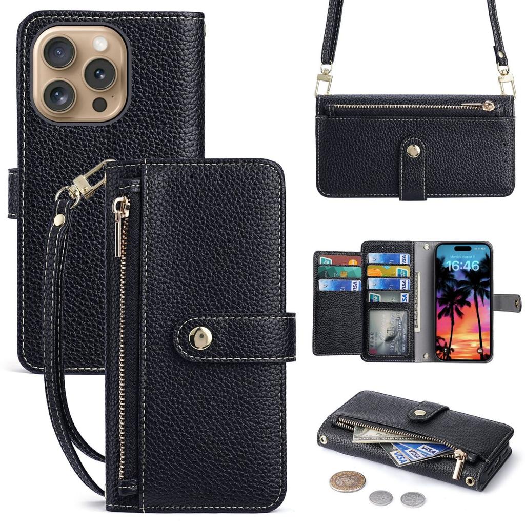 Apple 16promax Crossbody Phone Leather Case