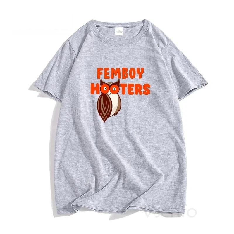 Cartoon Grafik T-Shirts Damen Sommer FeUnisex Kleidung Femboy Hooters Original Eule T-Shirt für Damen Lässig Ärmel