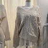 Trendy Plaid Knit Off-Shoulder Ruffle Sweater