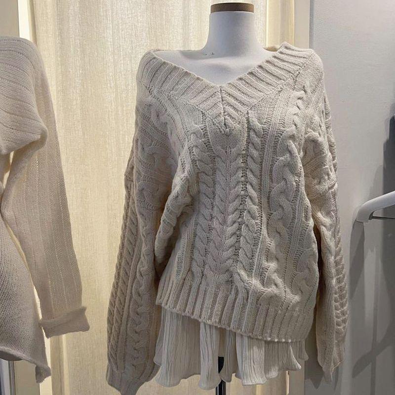 Trendy Plaid Knit Off-Shoulder Ruffle Sweater