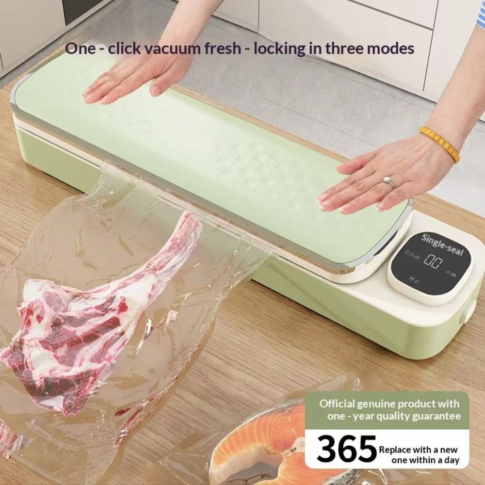 Extended Seal Bar Food Vacuum Sealer Built-in Cutter Food Sealer  Kitchen Storage