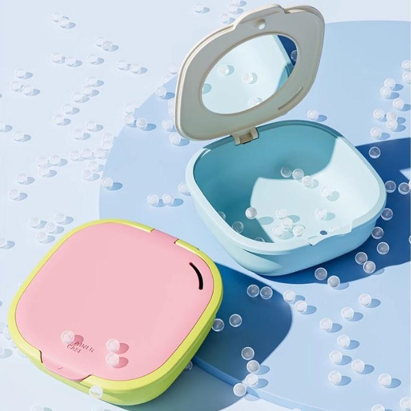 Travel Friendly Dental Appliance Storage Container for Clear Aligners and Retainers Leakproof ABS Materials