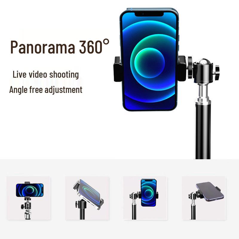 2025 Multi-Angle Phone Livestream Stand with Sound Card Tray & Tripod Support