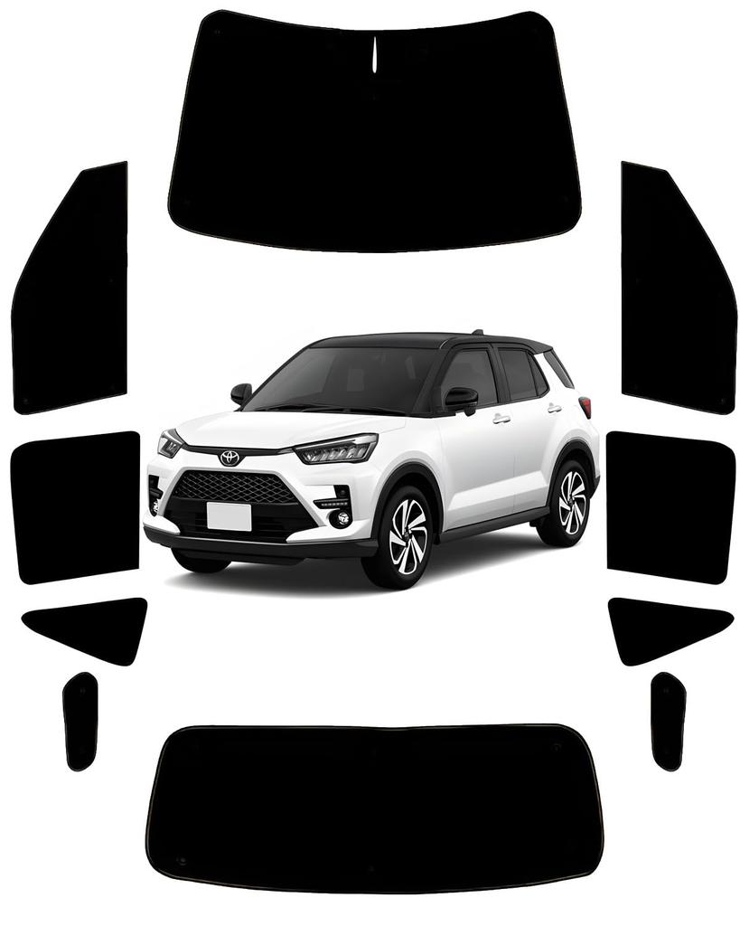 Loveyes Toyota Rise Sun Shade Full Set, 6 Layers Structure, Overnight in the Car,