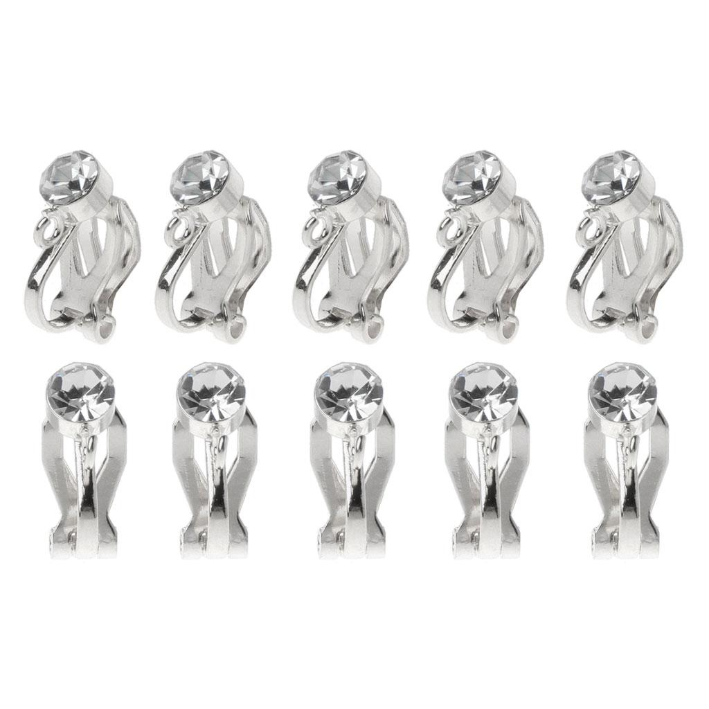 10 Pieces Clip-on Earring Converters Non-pierced Ear Hoop Comfort Skin Easy Open