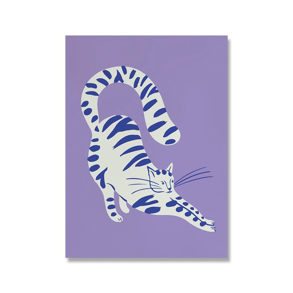 Mona Lisa Pop Fashion Art Print Vintage Yayoi Kusama Canvas Poster Minimal Abstract Cat Wall Pictures New Yorker Magazine Decor No Frame