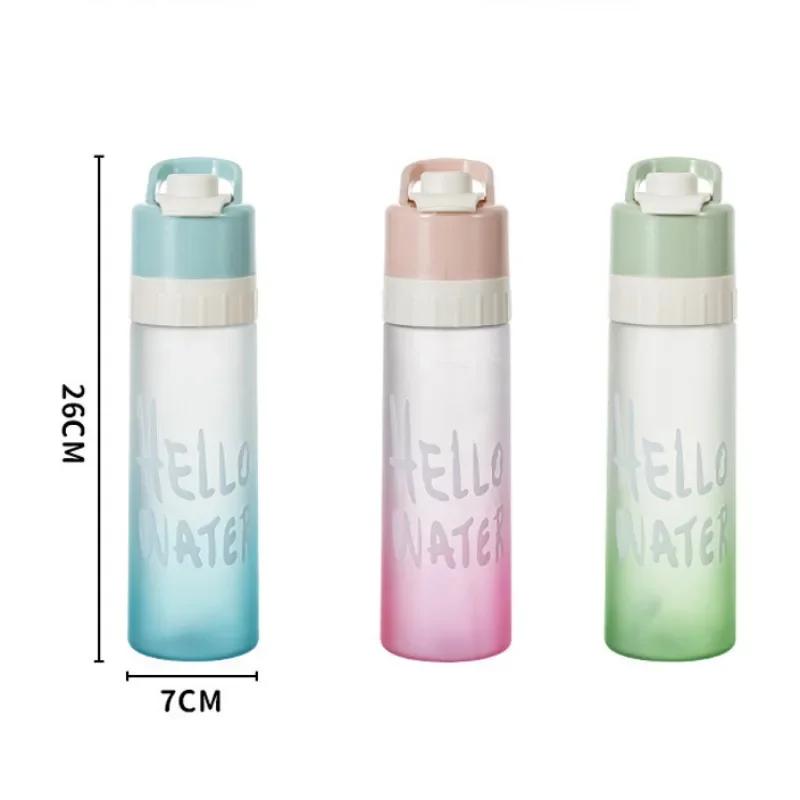 650ml Large Capacity Spray Water Bottle BPA Free Outdoor Sport Fitness Travel Drinkware Fitness Center Water Cup