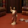 Small Religious Figurines for Shelves Jesus Reading Book Resin Figurine Statue Bookshelf Mantel Prayer Inspirational Study Room Decor Nook