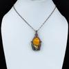 Bumble Bee Jasper Pendant Copper Wire Wrapped Pendant Gemstone Pendant Unique Copper Jewelry Handmade Pendant Wire Wrap Jewelry Gift For Him