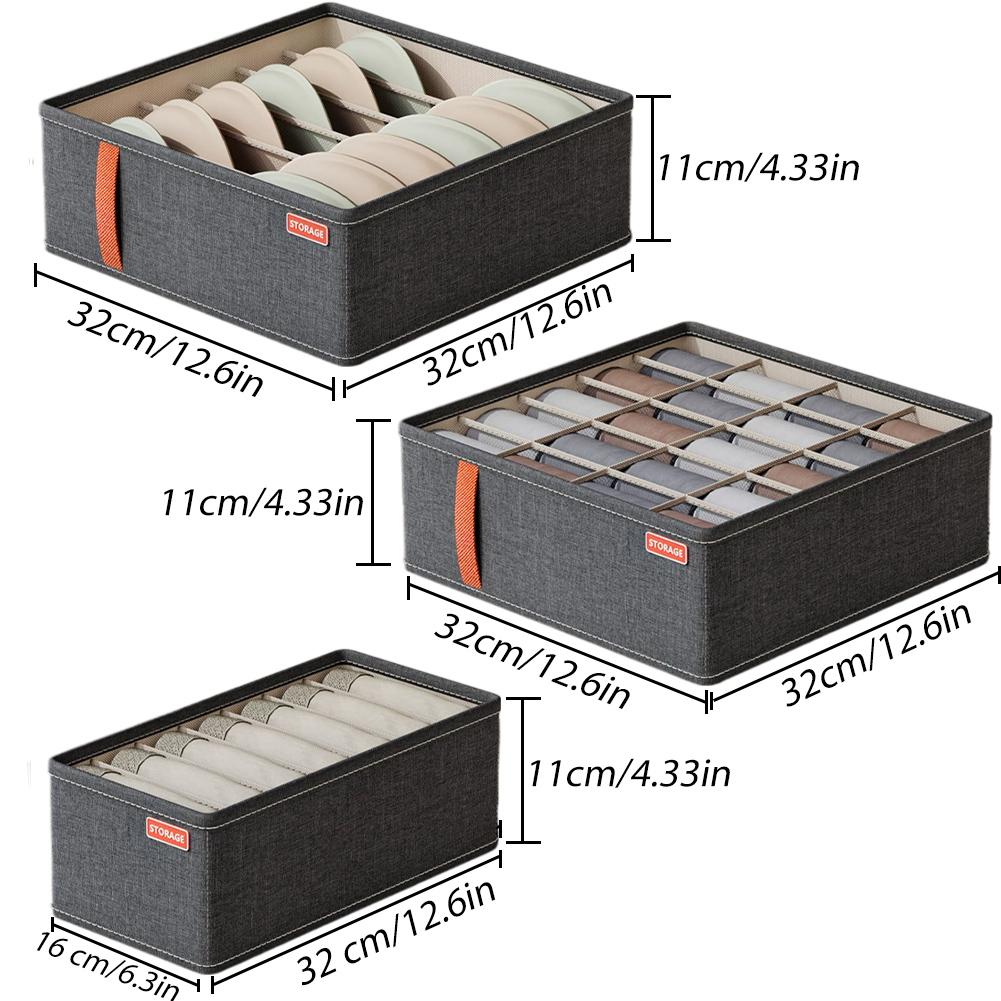 20 Grids Sock Drawer Organizer Foldable Fabric Storage Box For Closet Dresser Underwear Scarf Tie Divider Closet Organizers Box
