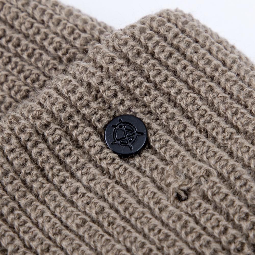 BLACKBLOND Vividi Lip Custom Short Beanie (Dark Beige)