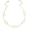 Elegant Hollow Four-Leaf Clover Flower Necklace - Women's High-End Clavicle Chain