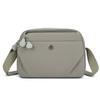 Crossbody Nylon Square Bag With Top Zipper And Inner Pocket For Casual Outings