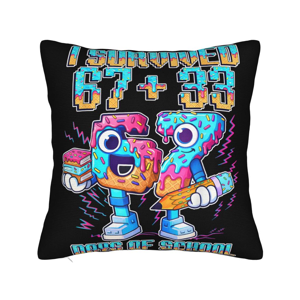 I Was 6 Now I'M 7 Birthday Boys Kids 67 Meme Six Seven 6 7 Pillow Case Comfy Pillow Cover For Chair Sofa Home Decor Pillowcases