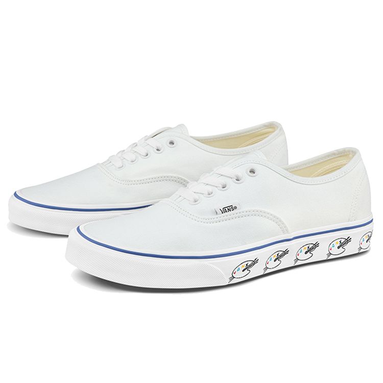 Vans Authentic Series Fun Print Casual Low-Top Skate Shoes Unisex sneaker White VN0A348A40N