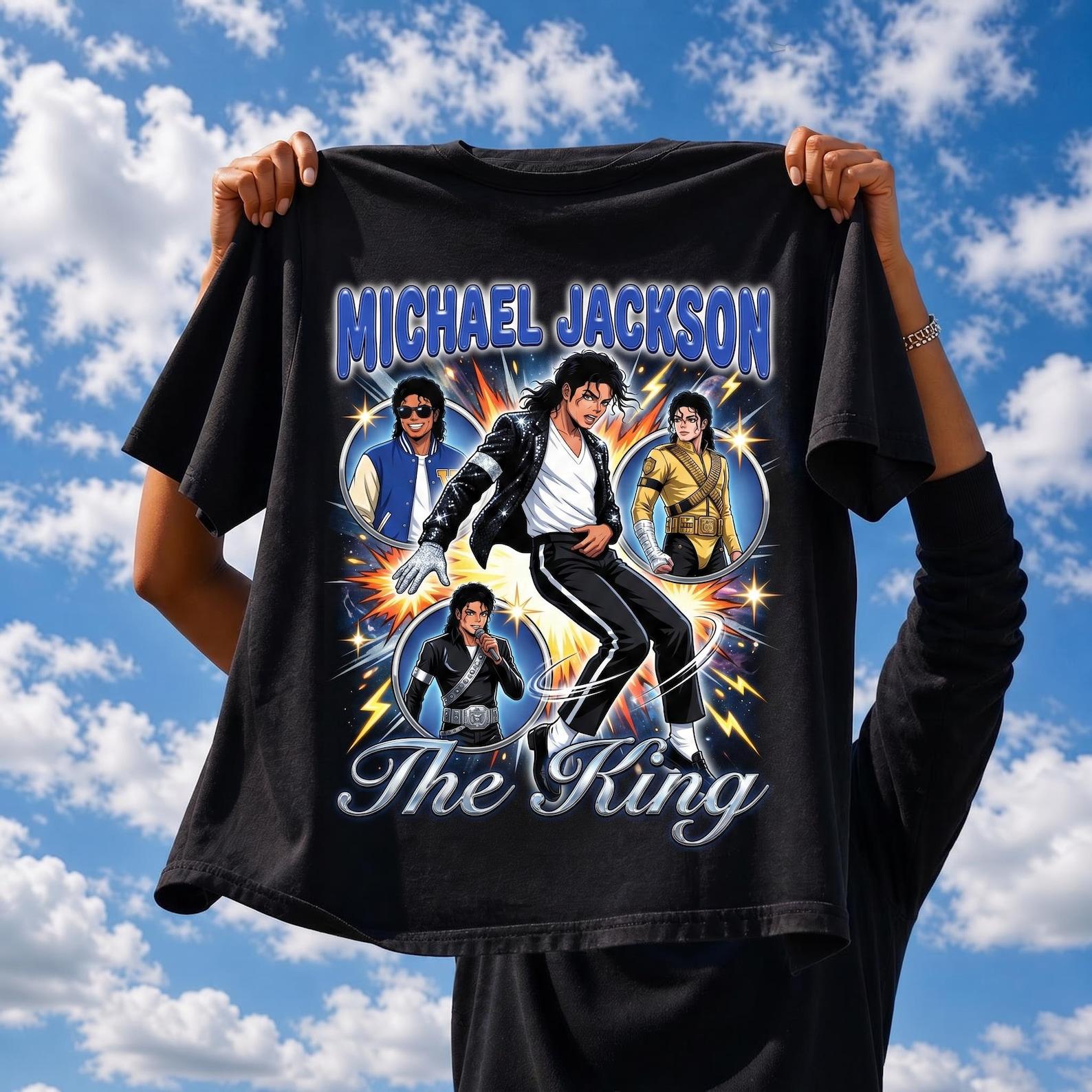 Michael Jackson The King Shirt Vintage Anime Comic Tee Retro Pop Art S