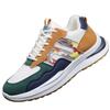 Men's shoes spring and summer comfortable breathable shoes green platform rebound light non-slip sports shoes men