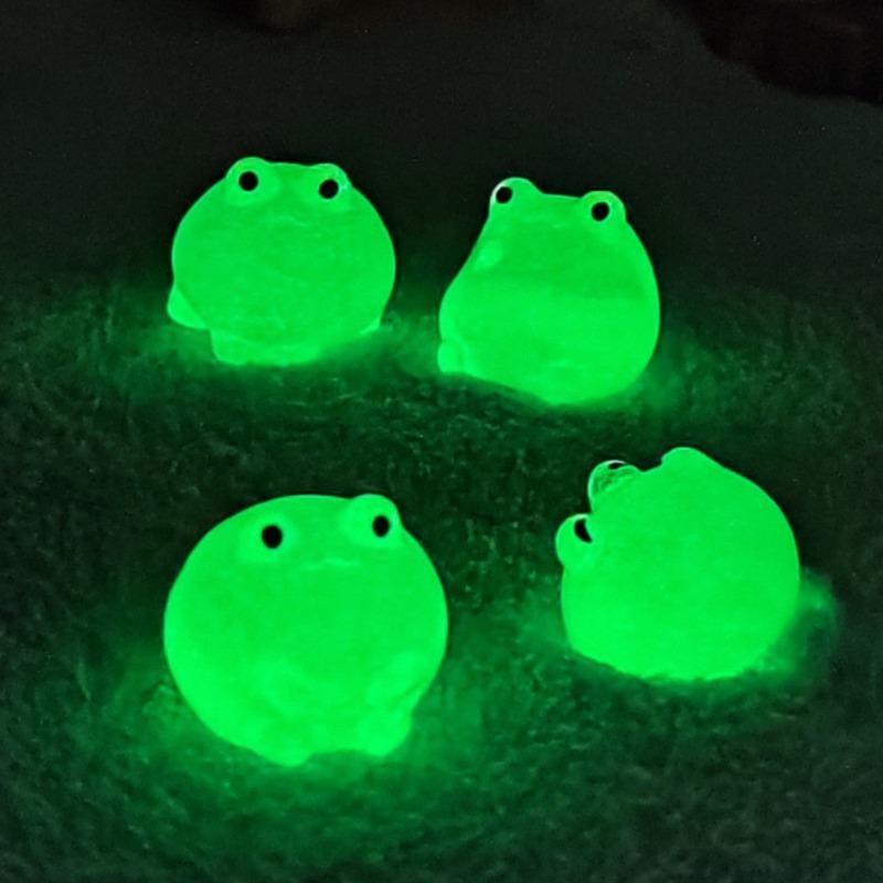 Micro Paysage Créatif Lumineux Grenouille Monté sur Voiture Résine Bricolage Artisanat Décoration Petits Ornements