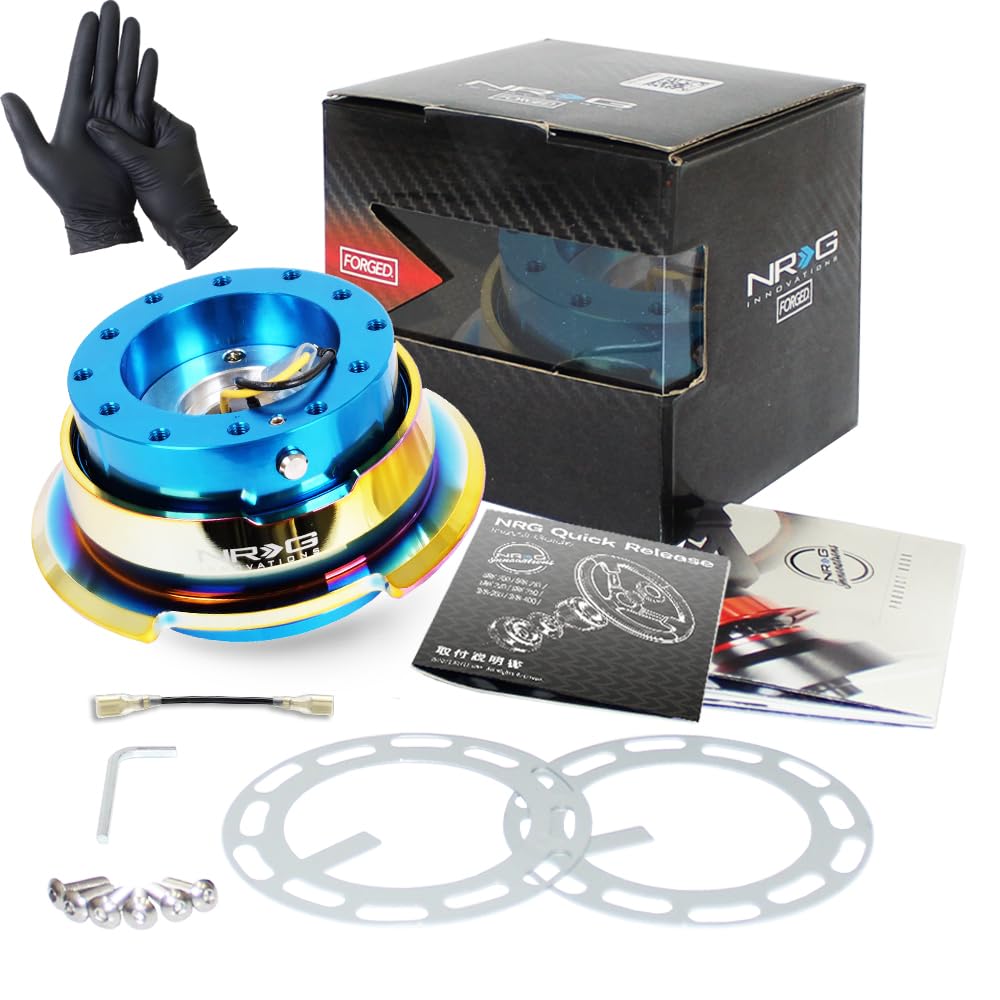 

NRG SRK-280BL-MC Revolutionary Quick Release Kit 2.8 with Warranty and GO Nitrile Gloves (Blue/Neochrome)