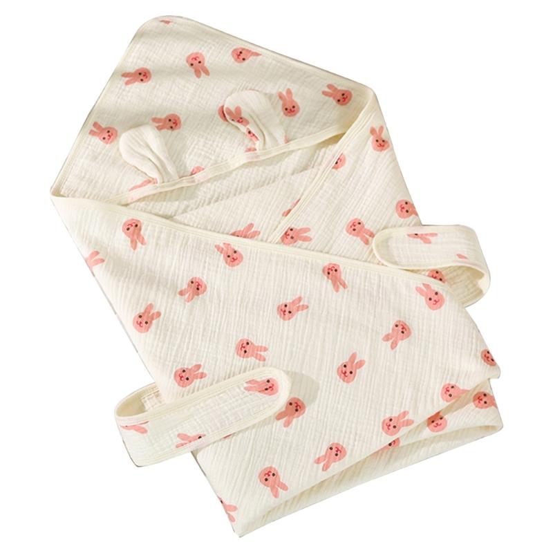 

Детское одеяло Хлопковые пеленки Обертывание с милым узором для новорожденных и малышей Многофункциональный чехол для коляски Оберточная ткань