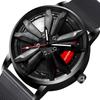 Boruse Trendy Men'S Watch Student Stainless Steel Mesh Band Waterproof Luminous Quartz Watch