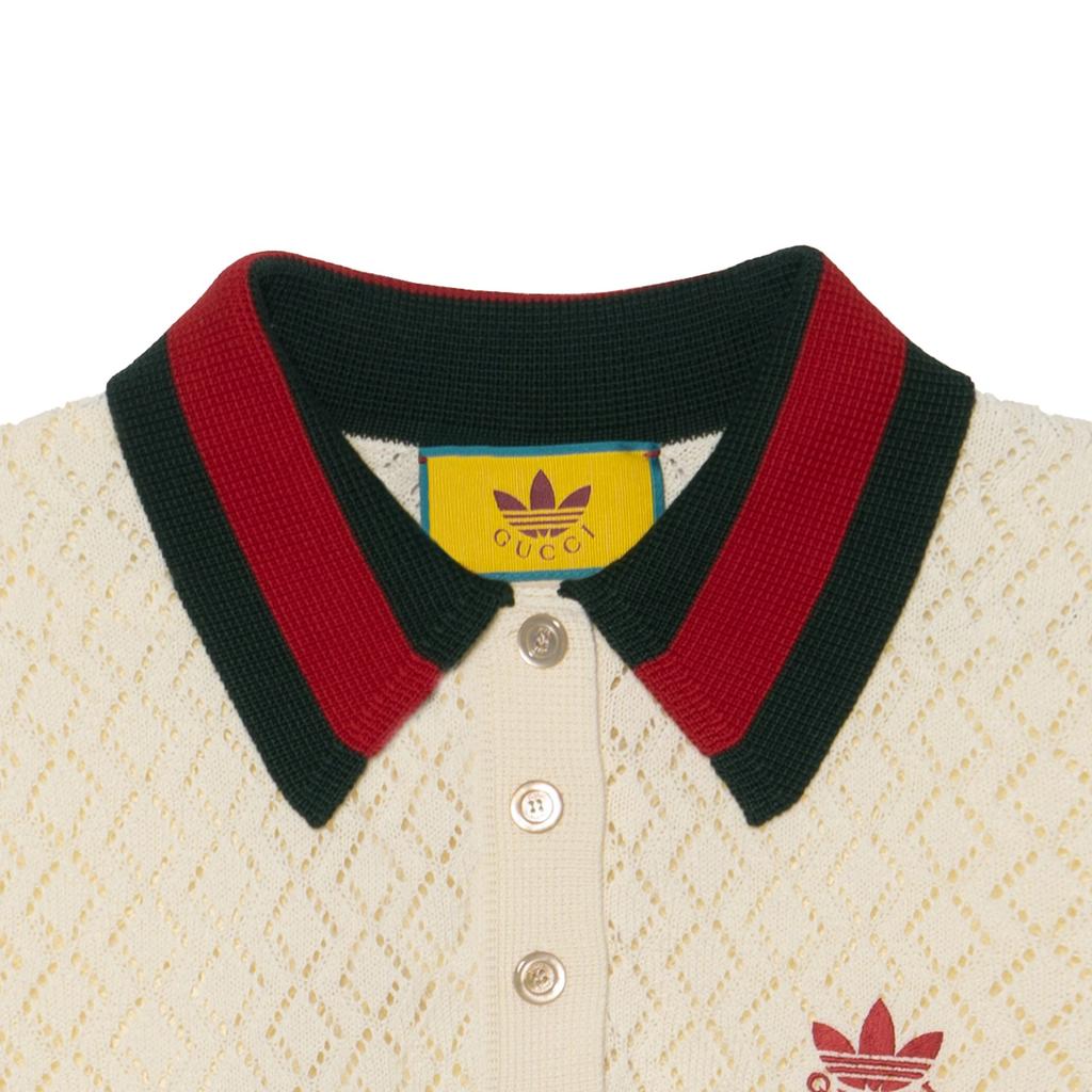 Gucci X Adidas Originals SS22 Polo Shirt Unisex White 693832-XKCDM-9133