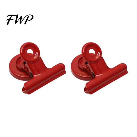 Heavy Duty Magnetic Clip 2Pcs Folder Strong Metal Binder Clips 38mm Key Holder Heavy-Duty Fridge Magnets for Refrigerator Whiteboard Office