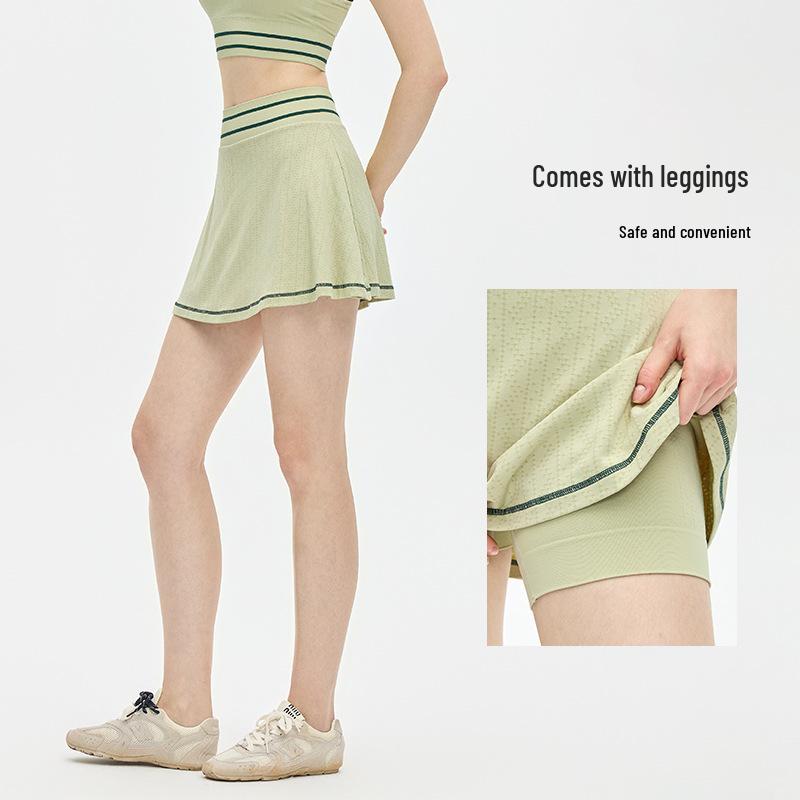 High-Waist Summer Tennis Skirt: Fashionable, Anti-Exposure, Ideal for Outdoor Running and Fitness