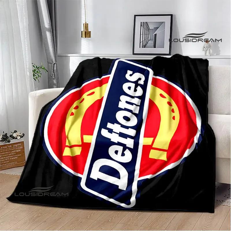 Deftones Bandlogo aufgedruckte Decke Kinderdecke Flanell weich kuschelig Decke für Zuhause Reise Decke Geburtstagsgeschenk Dekoration