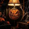 Wearable Pumpkin Mask with Elastic Strap Halloween Head Light Cover Mask, 3D Scary Face Lamp Outdoor Porch Decorations Shade for Garage, Cosplay