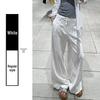 Korean High-Waisted White Wide-Leg Pants, Spring 2026 - Women's Drapey Old Money Style Cotton Linen Trousers