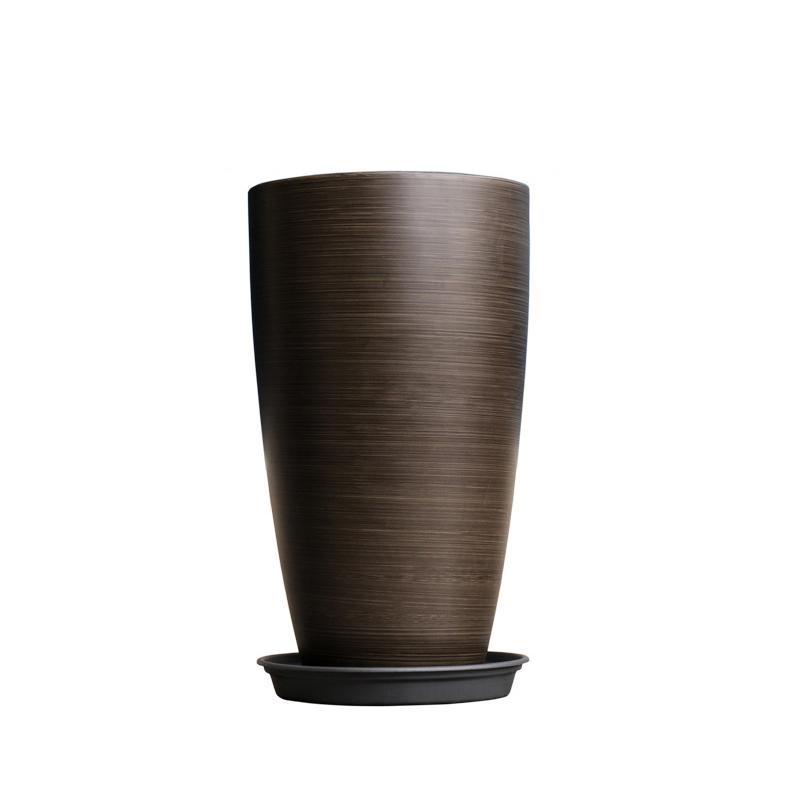 

2026 Imitation Ceramic Flower Pot, Household Resin Plant Pot, High Thickened Plastic Planter темно-коричневого кольору