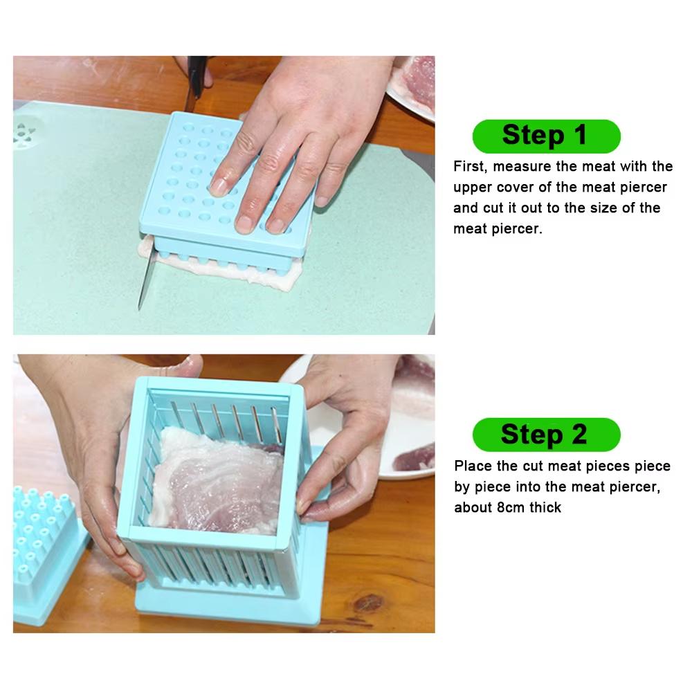 Forma do szaszłyków 49 otworów Akcesoria do grillowania wołowiny Maszyna do robienia kebabów Narzędzia do szaszłyków z wołowiny, wieprzowiny, mięsa Pudełko do nawlekania szaszłyków Maszyna