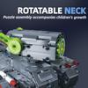 Cool Robotic Dog Rotatable Neck Mechanical Building Blocks Puzzle DIY Assembly Bricks Toy for Kid Birthday Holiday Gifts