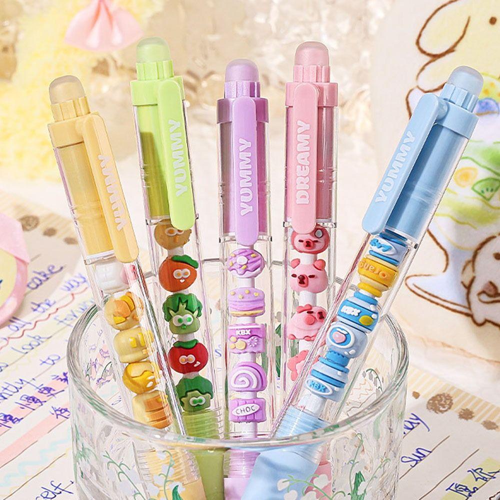 Student Pen Panda Cherry Blossom String Pen Writing Stationery Decompression Pen Press Gel Pen