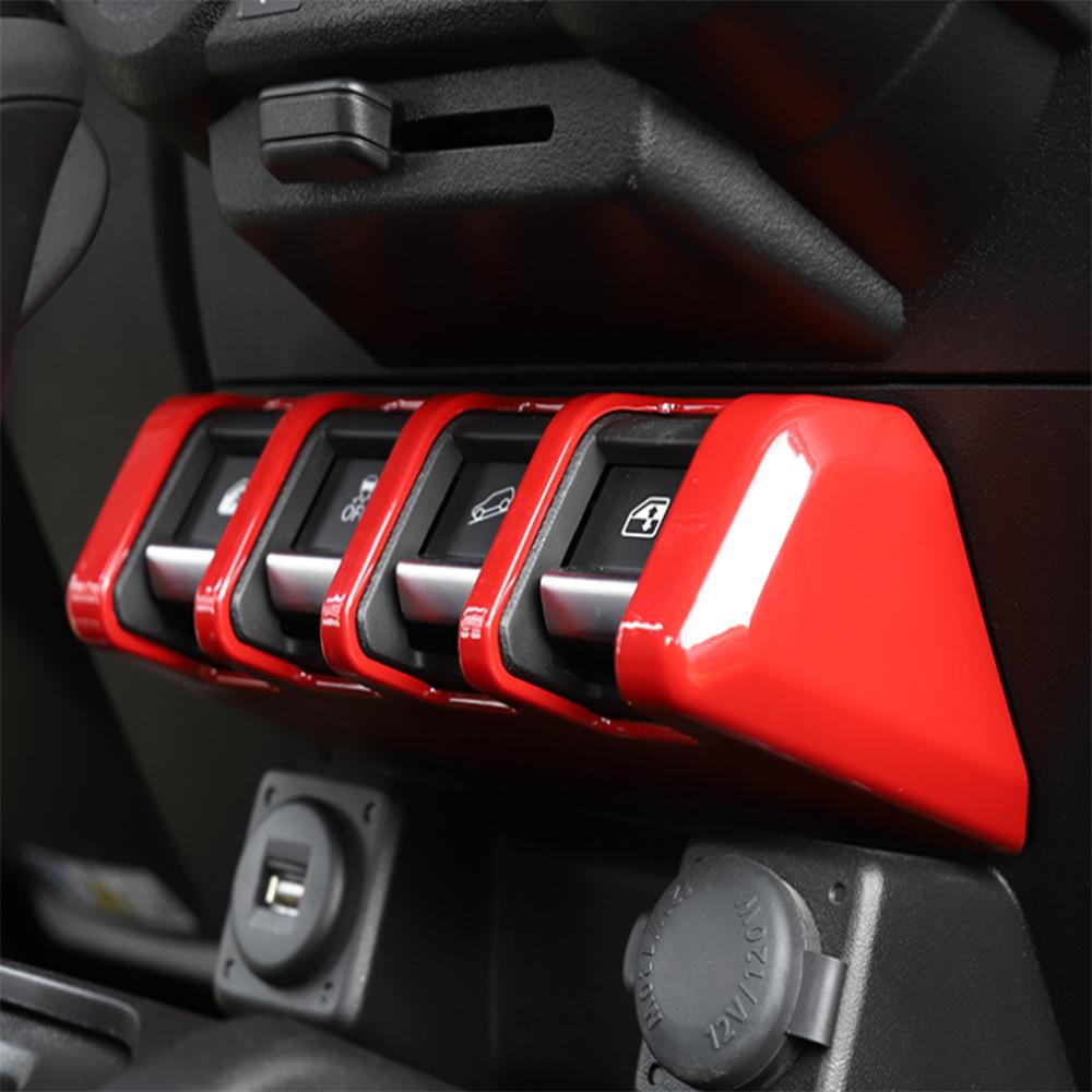 Car Window Lifting Switch Button Decoration Cover Stickers for Suzuki Jimny JB64 JB74 2022 Interior