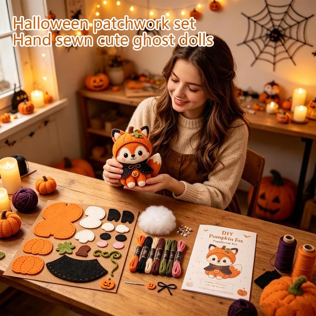 Halloween Patchwork Nähset zum Handnähen eines süßen Freundes
