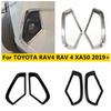 ABS Chrome Carbon Black Front Fog Lamp Light Car Frame Overlay Decoration Cover Trim Fit For TOYOTA RAV4 RAV 4 XA50 - 2025
