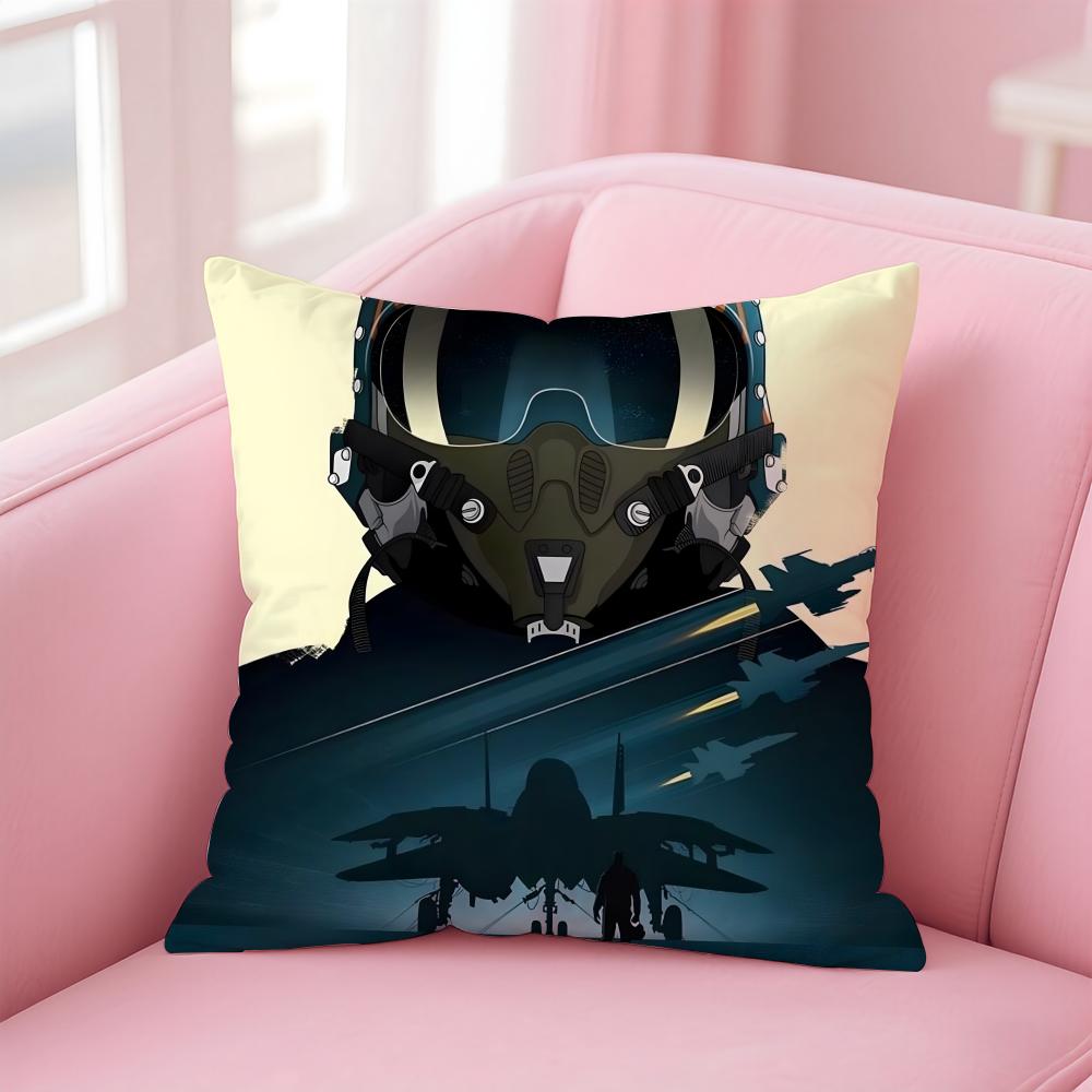 Fashion TTop Gun Mavericks Cushion Cover Pillow Case Soft Friendly Fabric  Concealed Zipper