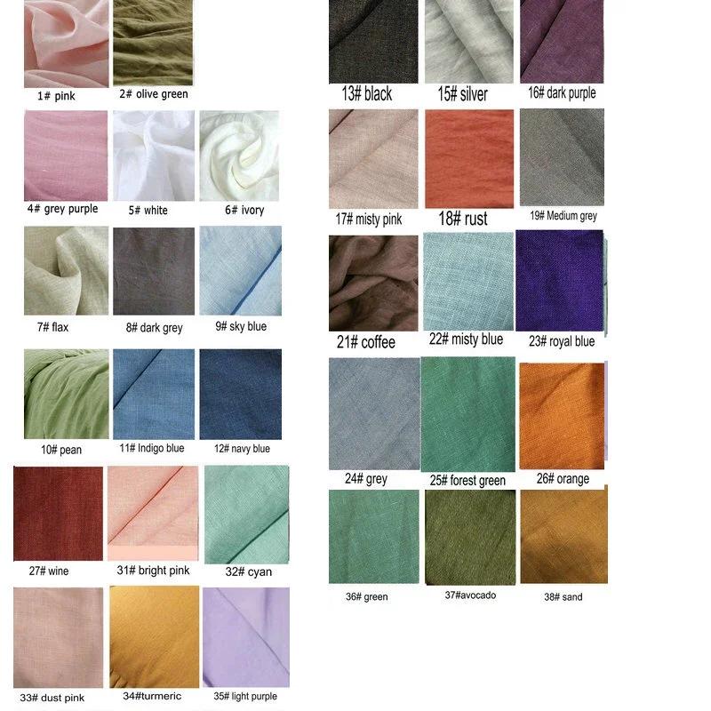Natural Flax Bed Sheets Plus 2 Pillowcases 100% Washed Linen Sheet 3PCS Set Breathable Soft Farmhouse Home Bedding Flat Sheet