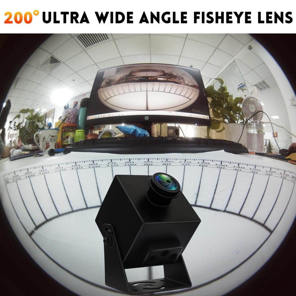 ELP 48MP USB Camera 8K Webcam 6000P Ultra HD USB Camera with 200 Degree Wide Angle Fisheye Lens for PC Computer Light Burn Laser Engraving Machine